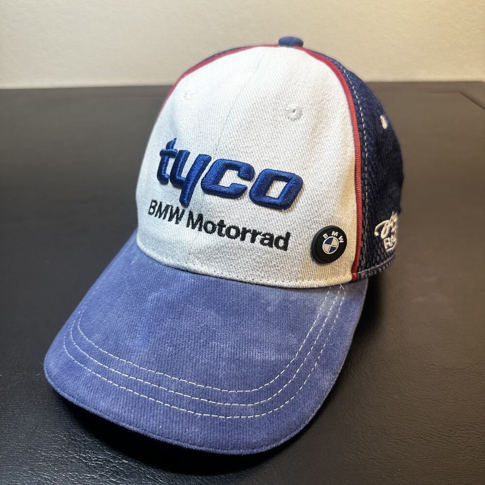 Tyco BMW Motorrad Hat Cap Strap Back One Size Blue White Superbike Racing Mens